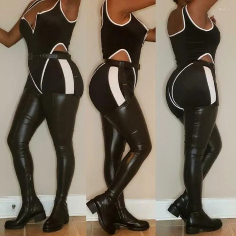 Womens Black Round-toe Over-the-knee Fashion Boots