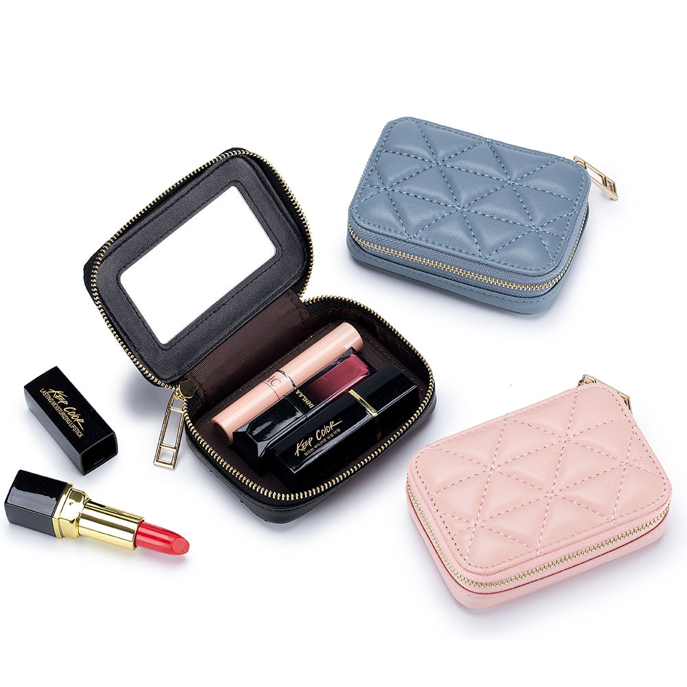 Rhombus Portable Portable Lipstick Pack Mini Cosmetic Bag - Image 2