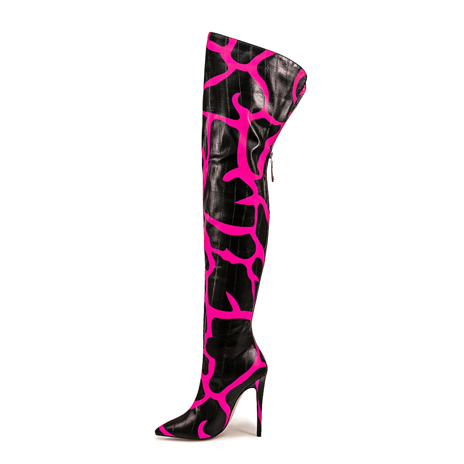 Pointed-toe Stiletto-heeled Over-the-knee Boots For Women - Image 4