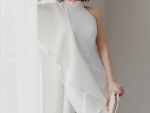 Party party white short evening dress