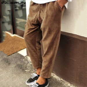 BABYNBEAUTY-Where Cuteness Meets Radiance for Your Little one - BabynBeauty 214 Winter Men Corduroy Pants Streetwear Joggers