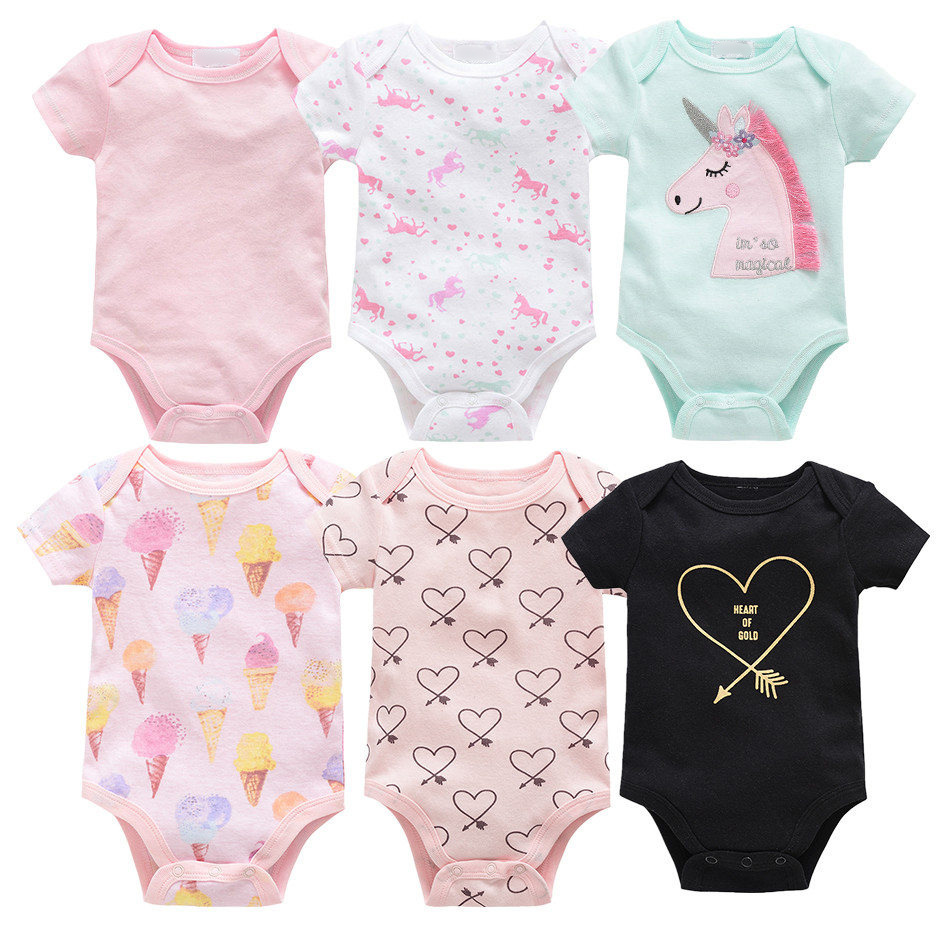 6-piece baby jumpsuit new short-sleeved baby clothes - Image 4