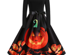 Positioning printed party dress dress