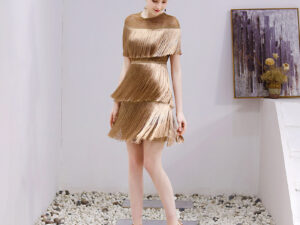 Stitching Fringe Dress Party Dress