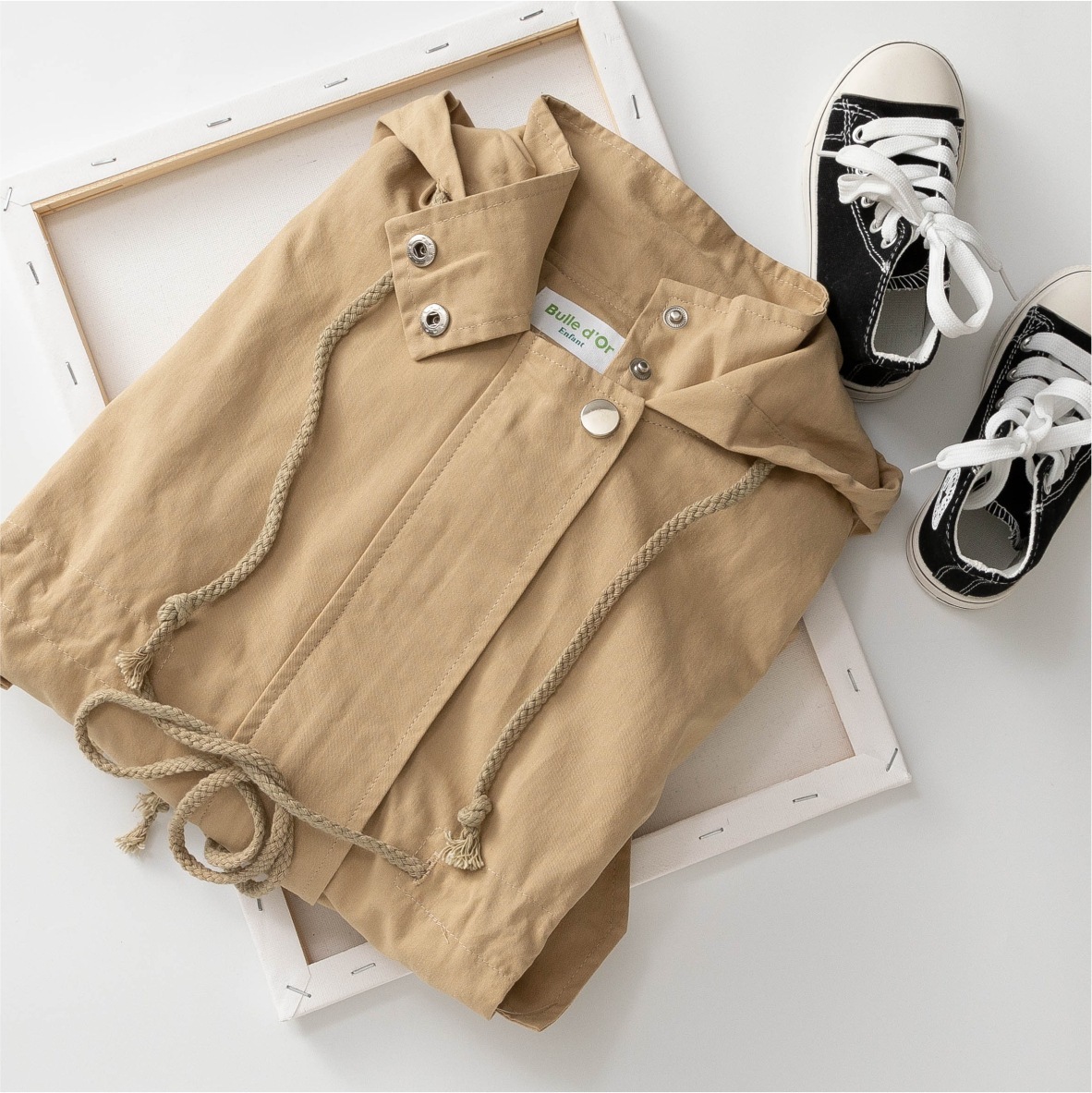 Children'S Windbreaker Foreign Style Spring Mid-Length Baby Cotton Coat - Image 2