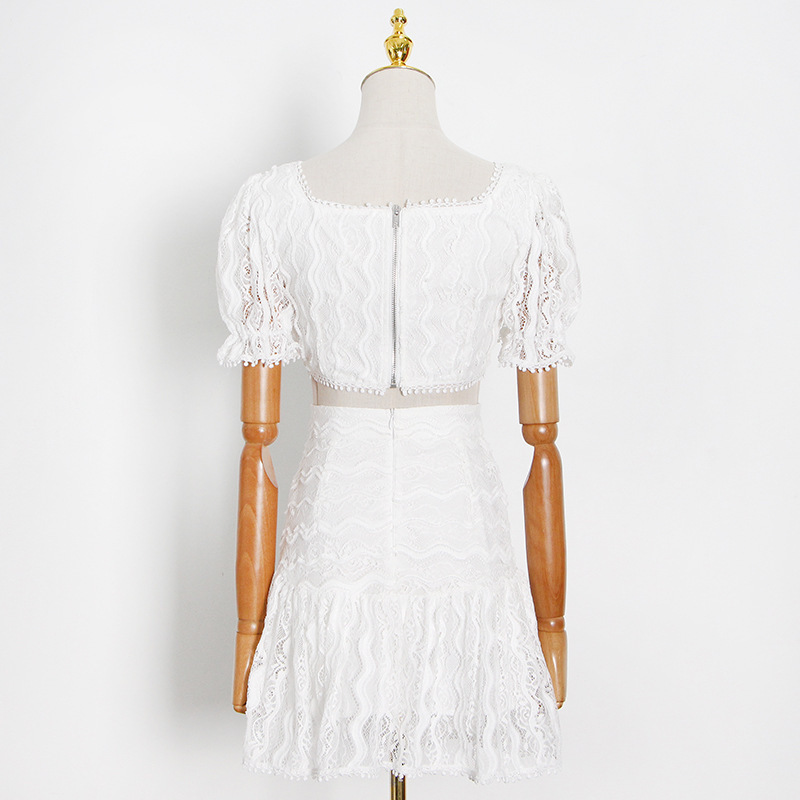 New Niche Design Skirt Set Summer Light Mature Lace Bra Vest Top ALine Buttock Skirt - Image 2