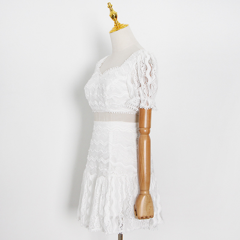 New Niche Design Skirt Set Summer Light Mature Lace Bra Vest Top ALine Buttock Skirt - Image 3