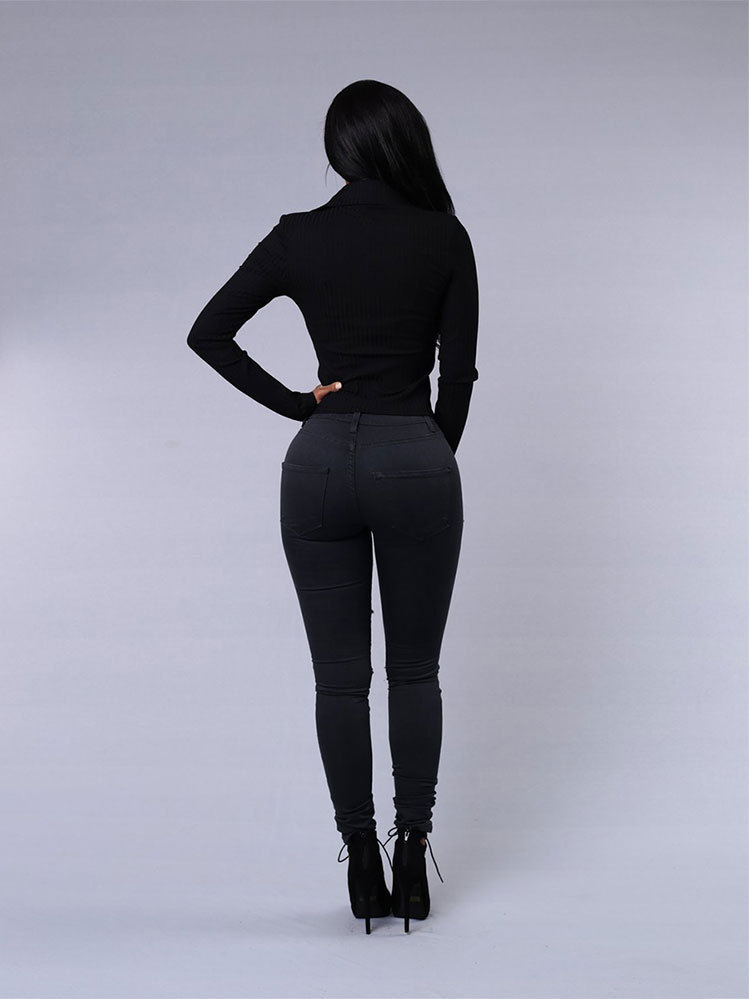 High Quality Women Casual Hole Jeans High Waist Skinny Pant Pencil Jeans Ripped Sexy Female Girls Trousers Denim Jeans - Image 4