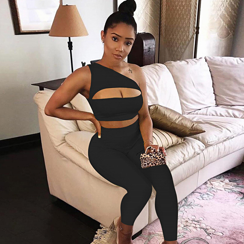 Women's Strapless Crop Tops Trousers Sports Outfits - Image 5