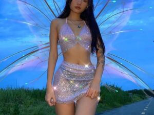 two piece glitter set