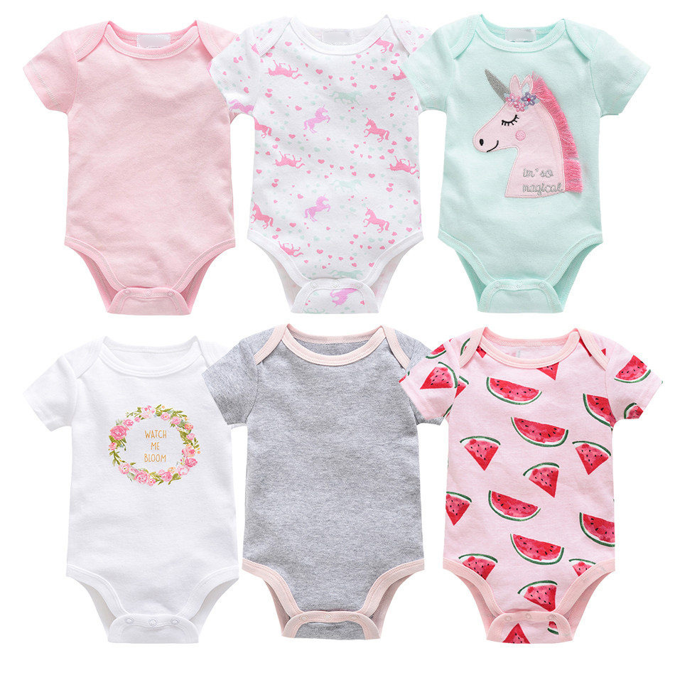 6-piece baby jumpsuit new short-sleeved baby clothes - Image 6