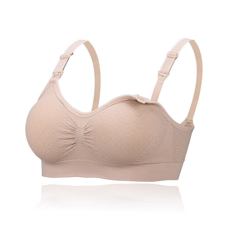 Maternity Unwired Front Buckle Seamless Nursing Bra - Image 2