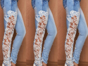 Lace jeans