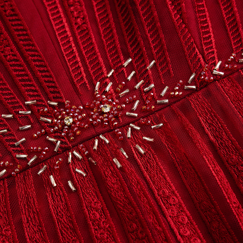 Embroidered Beaded Premium Party Dress Dress - Image 5