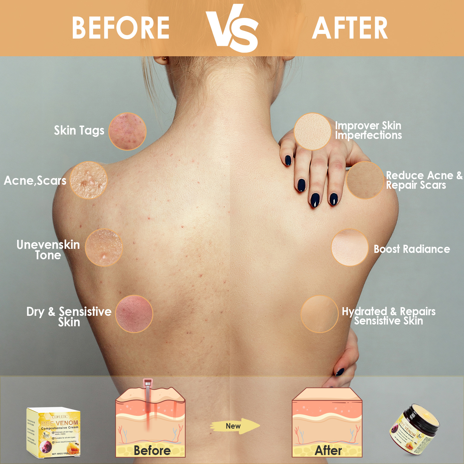 Cofutic Skin Care Cream Gentle Hydrating Smooth Delicate And Moisturizing Skin Daily Nourishing Body Cream - Image 3