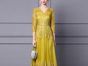 Embroidered Beaded Premium Party Dress Dress