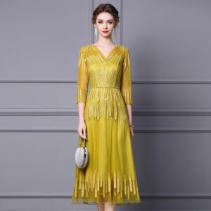 Embroidered Beaded Premium Party Dress Dress