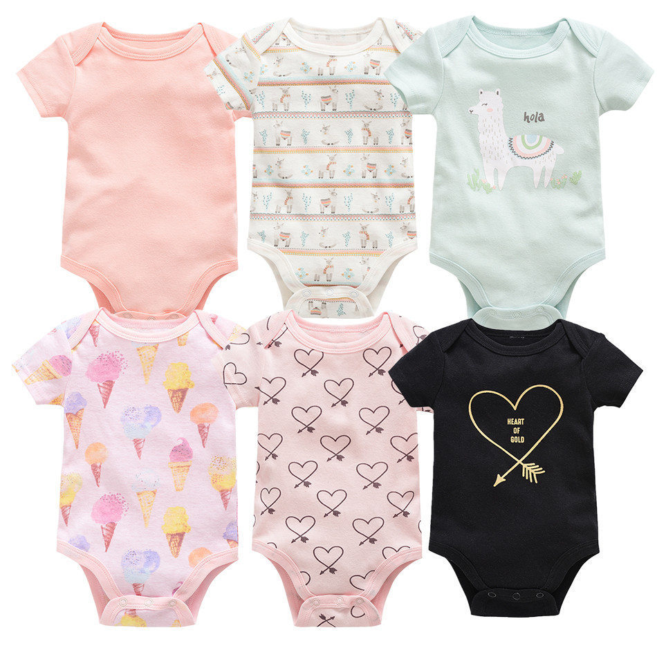 6-piece baby jumpsuit new short-sleeved baby clothes - Image 3