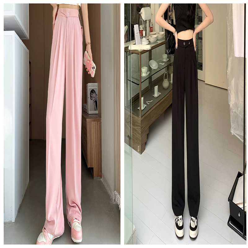 Women's New High Waist Loose Drape Suit Wide Leg Pants - Image 2