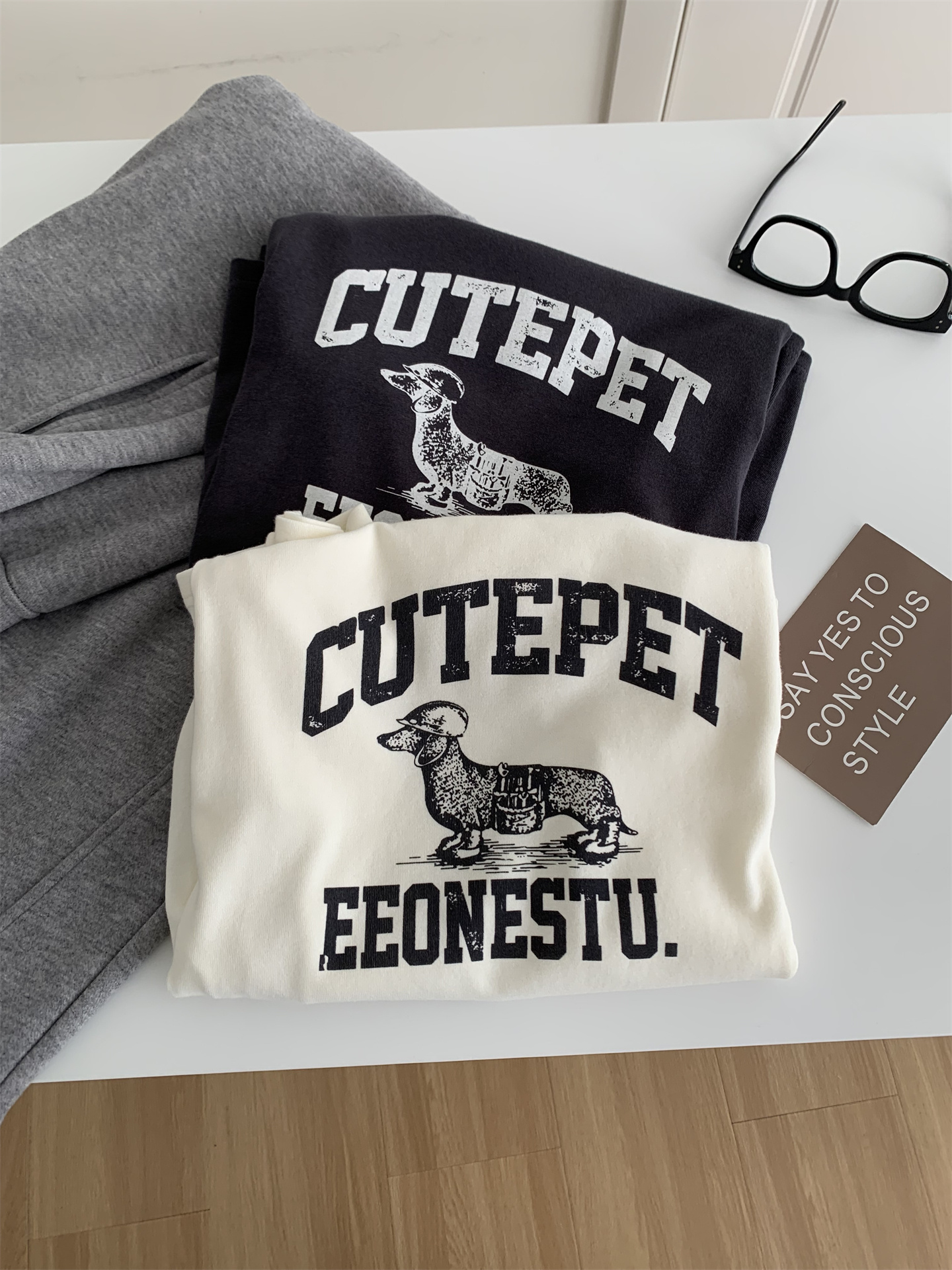 High-elastic Soft And Chewy Cartoon Puppy-Print T-Shirt For Women - Image 4