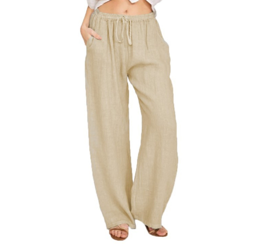 Women's Casual Cotton And Linen Loose Yoga Pants - Image 9