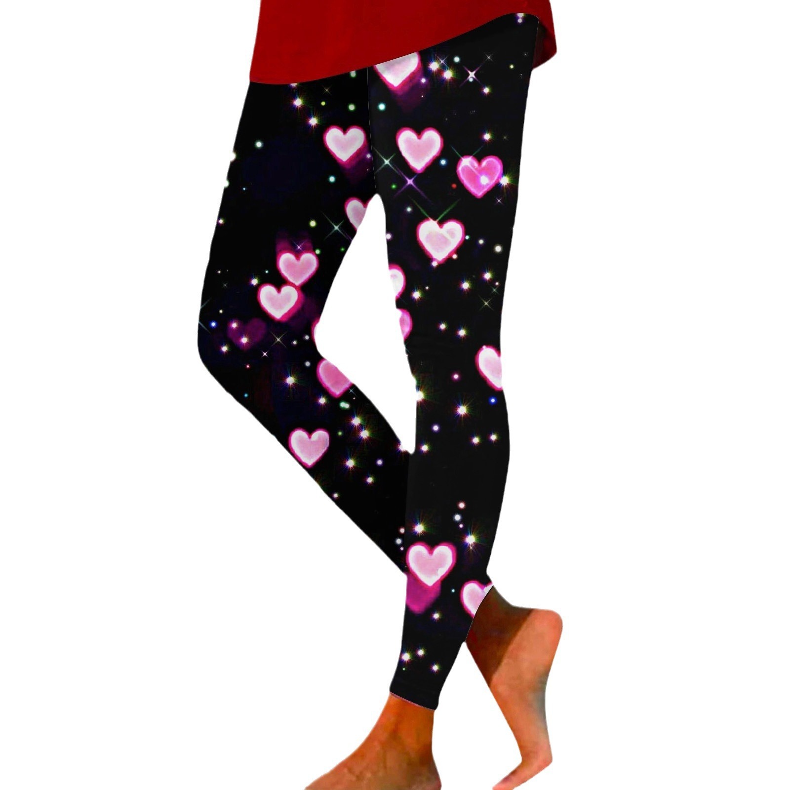 Thin Women's Pants High Waist Print Leggings - Image 6