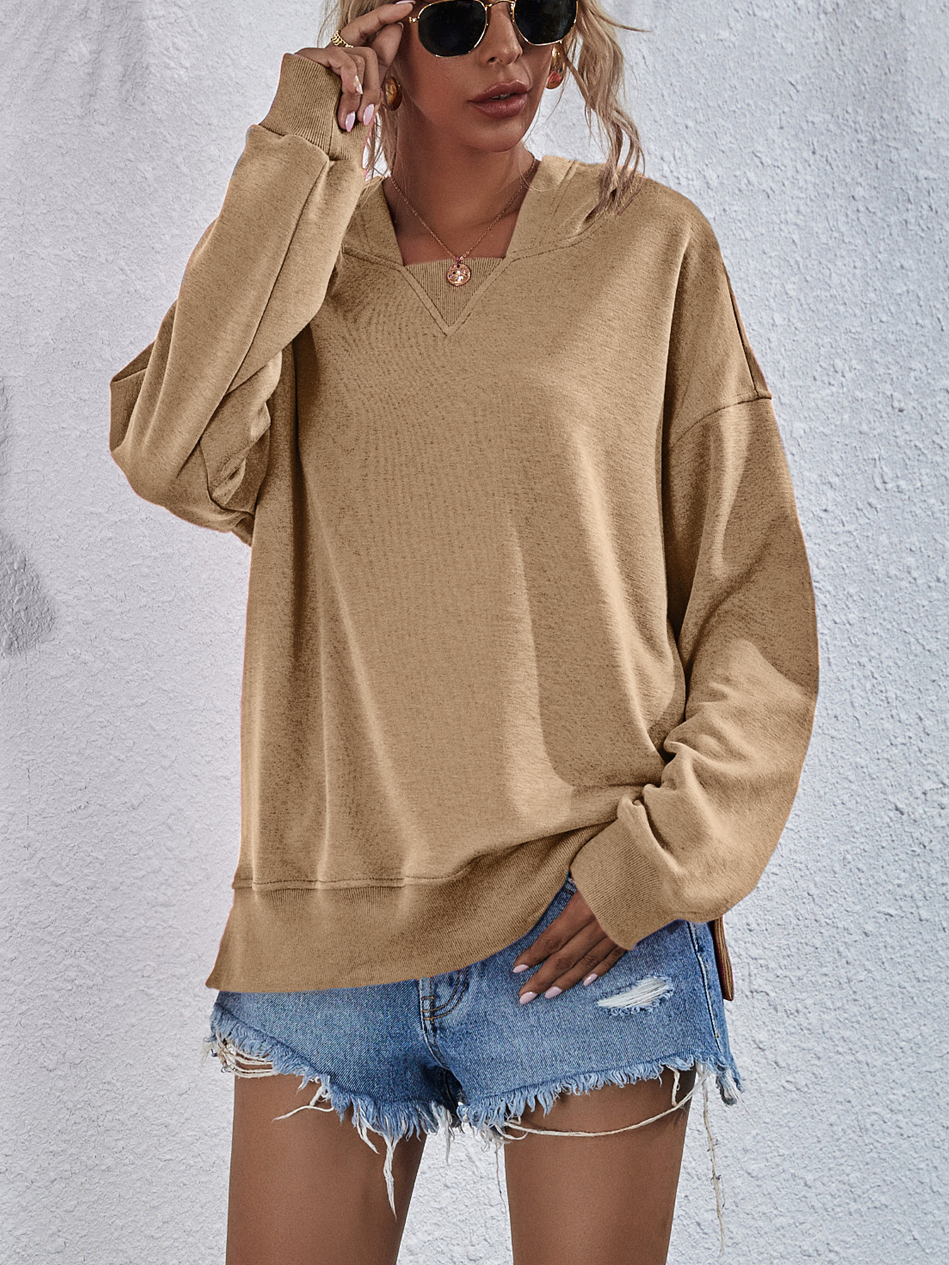 Women's Hoodie Sweatshirt Sports Casual Candy Color Long Sleeve Tops Clothes - Image 6