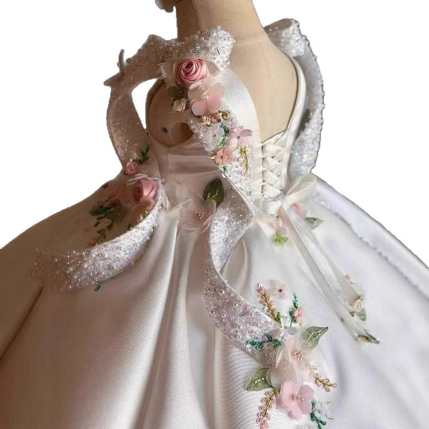 Retro Sweet Floral Birthday Dress Princess Gown - Image 5