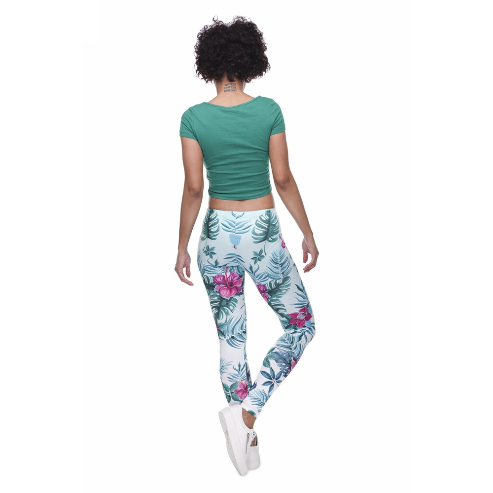 Tortoise back leaf floral cropped pants - Image 4