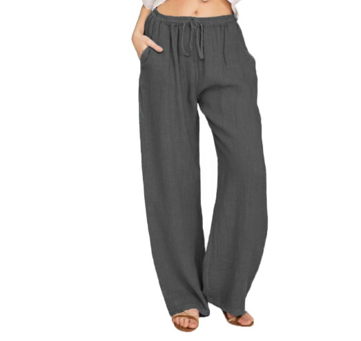 Women's Casual Cotton And Linen Loose Yoga Pants - Image 7