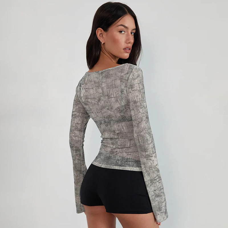 Womens Lightweight Loose-fitting Sexy Animal-print T-shirt Top - Image 2