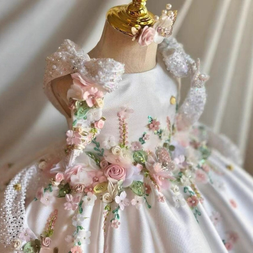 Retro Sweet Floral Birthday Dress Princess Gown - Image 2