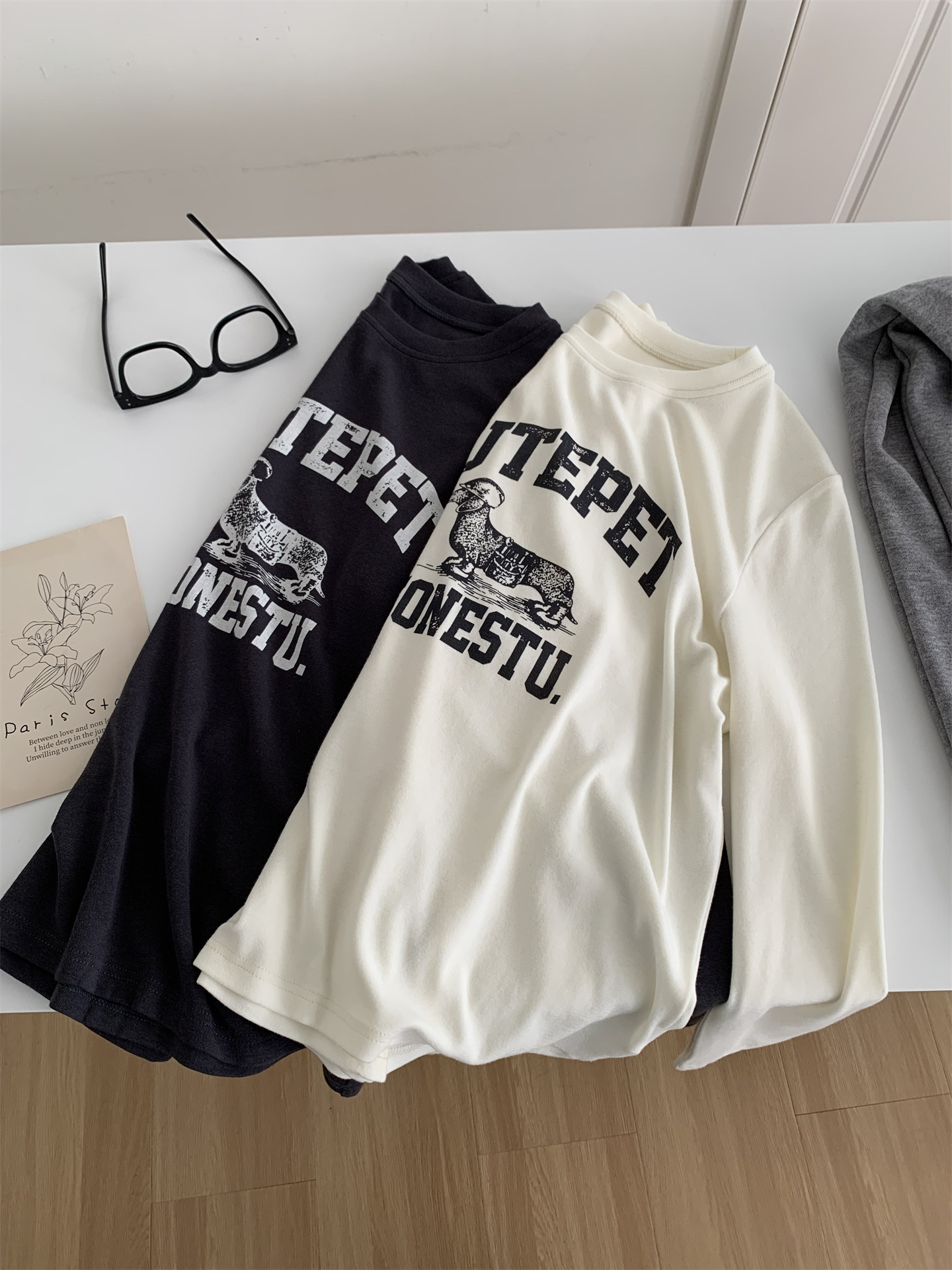 High-elastic Soft And Chewy Cartoon Puppy-Print T-Shirt For Women - Image 5