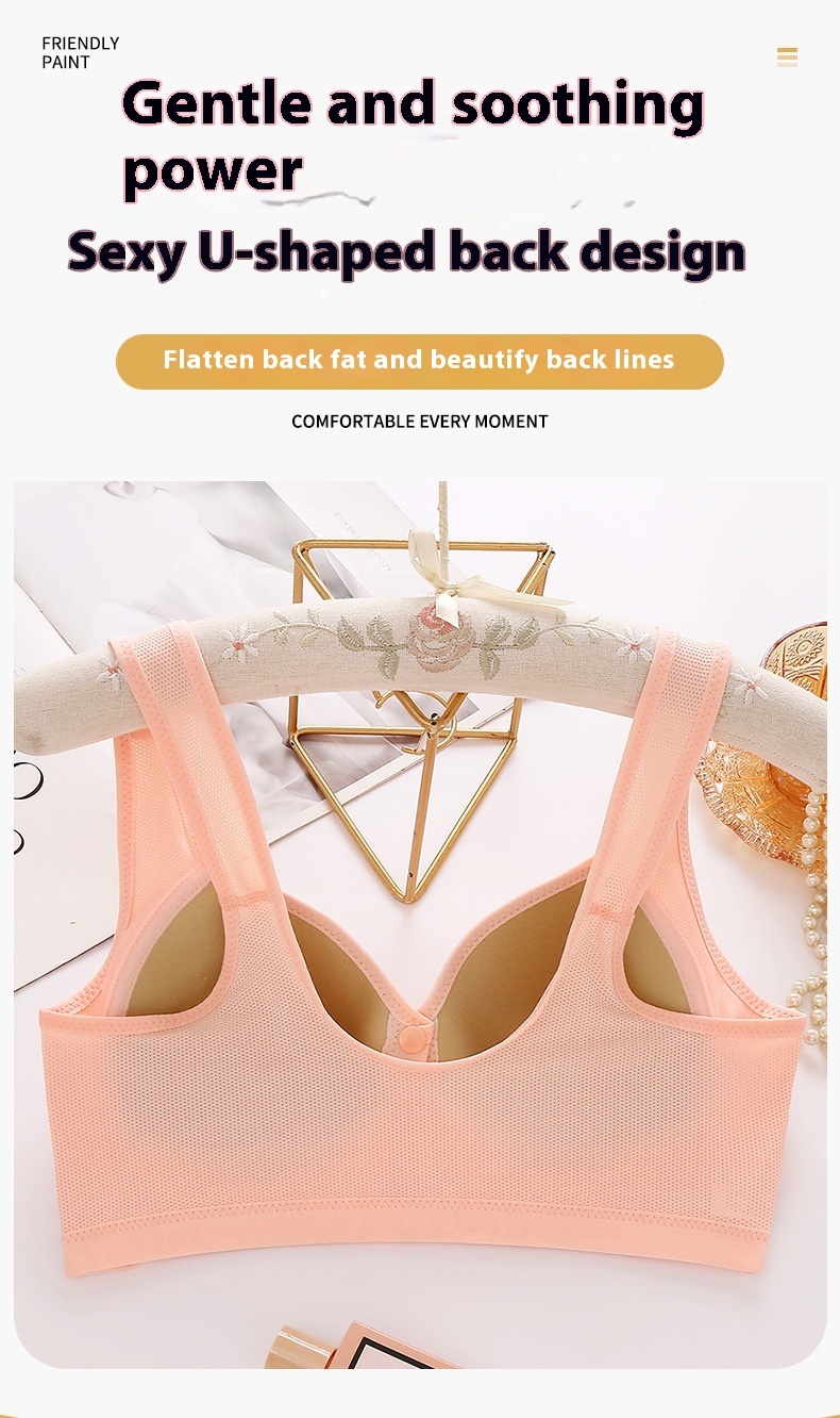 Nursing Mother Beauty Back Thin Underwear Comfortable And Breathable Adjustable Mother Bra - Image 5