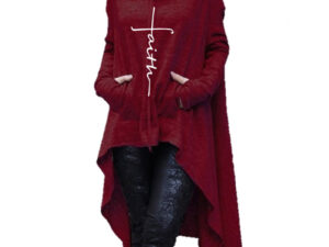 Long embroidered cloak hooded sweater