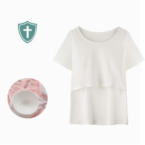 BABYNBEAUTY-Where Cuteness Meets Radiance for Your Little one - BabynBeauty 72 Pure Cotton Breastfeeding Top Short-Sleeved Fashion Out Half-Sleeved T-Shirt Nursing Pajamas