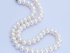 Dailan Jewelry Freshwater Pearl Necklace 10-11mm Steamed Bread Round Strong Light Ball Button Necklace Jewelry Factory Wholesale