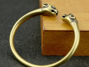 Punk Brass Leopard Bangles Bracelet For Men Jewelry