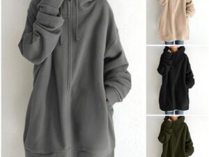 Women's Fuzzy Hoodies Long Sport Pullover Hoodie Full-Zip Hoodie Sweatshirt