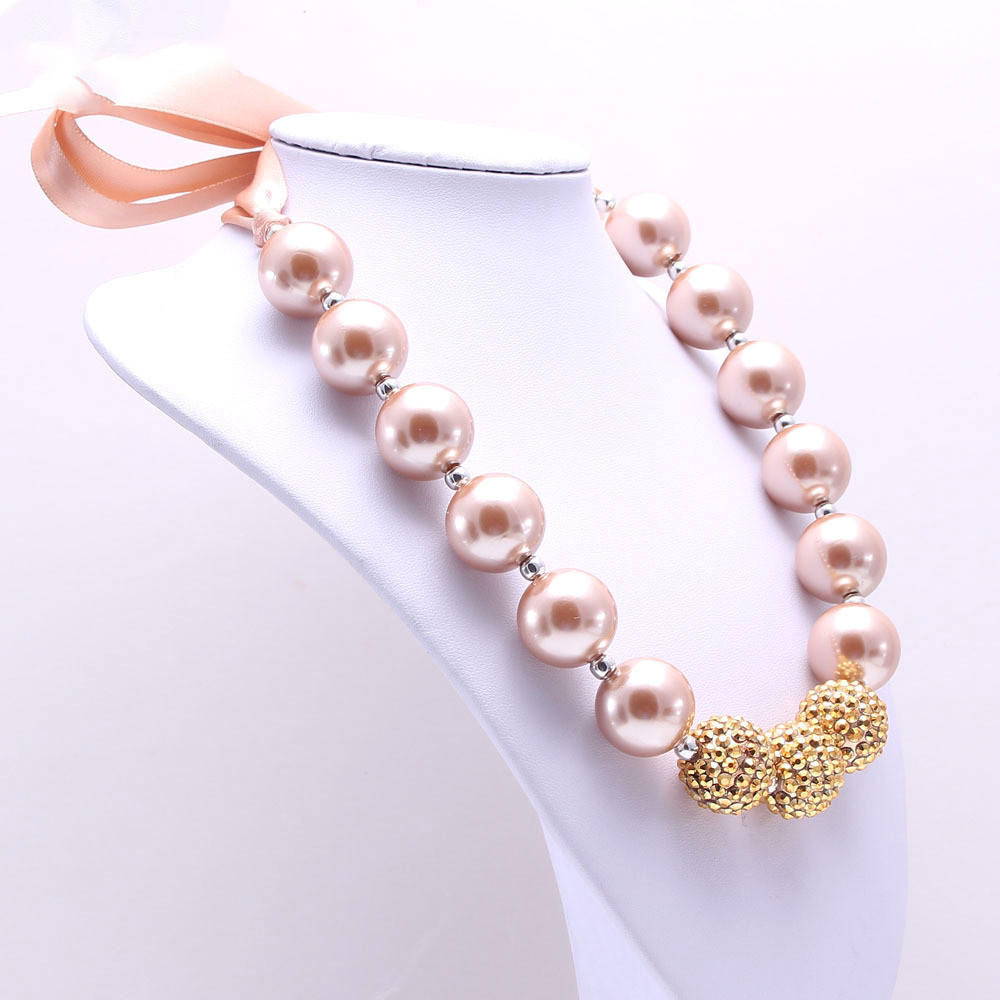 Bandage Golden Pearl Children's Necklace Europe And America - Image 2