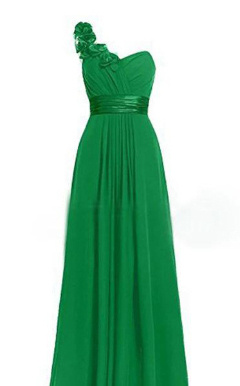Women's Multi Colored Slanted Neck Sleeveless Strapless Long Dress - Image 6