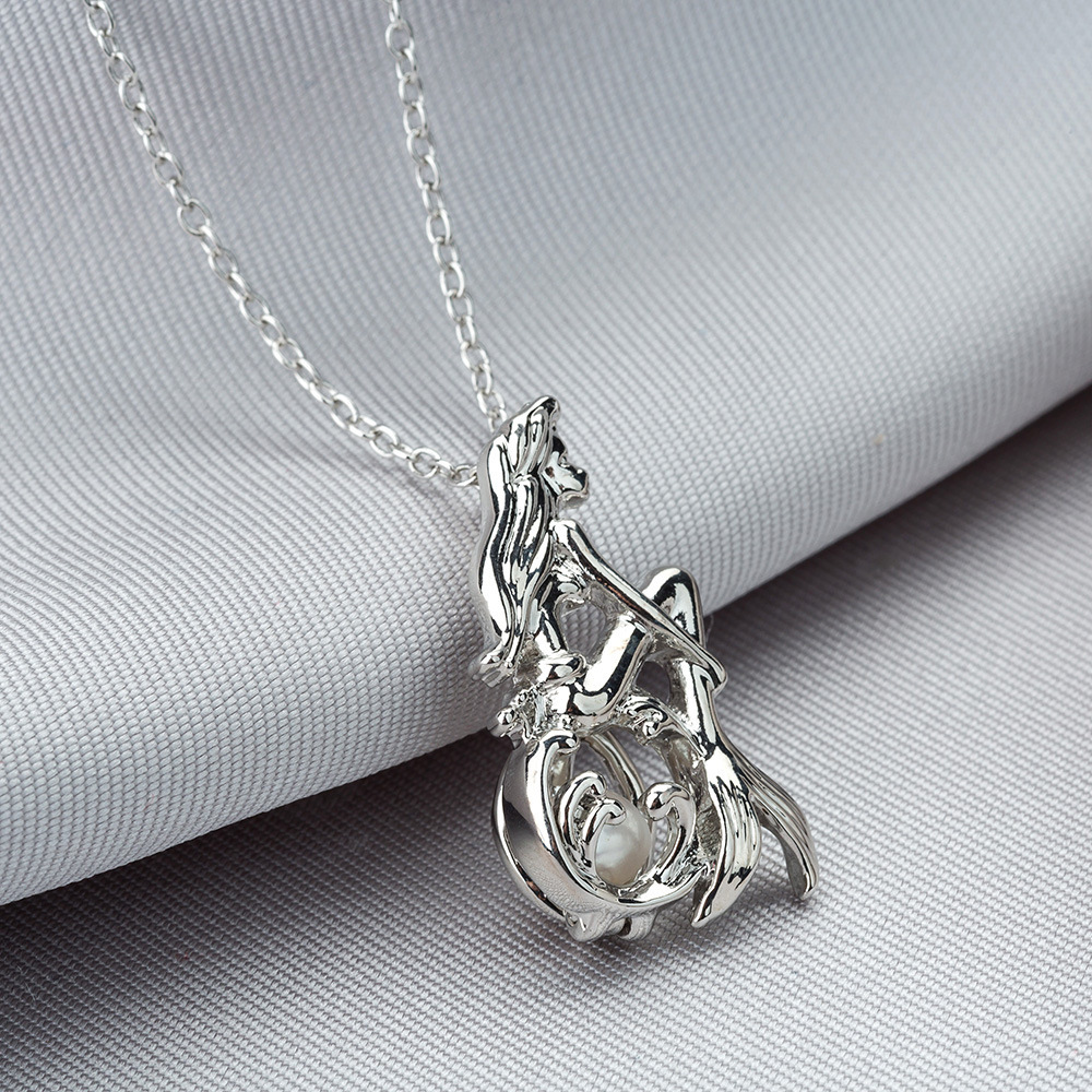 Creative hollowed oysters Pearl series necklace, natural freshwater pearl clavicle chain accessories manufacturer wholesale - Image 3