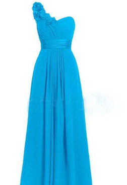 Women's Multi Colored Slanted Neck Sleeveless Strapless Long Dress - Image 7