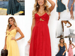 Women Summer Dresses Sleeveless Backless Strap Long Close-fitting Sheath Female Party Evening Dresses Vestidos