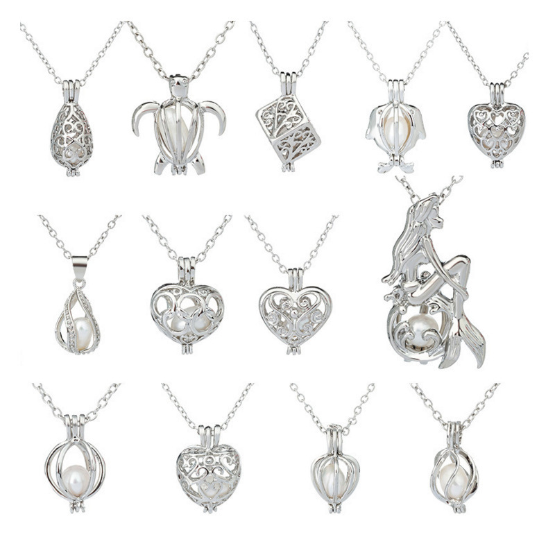 Creative hollowed oysters Pearl series necklace, natural freshwater pearl clavicle chain accessories manufacturer wholesale - Image 2