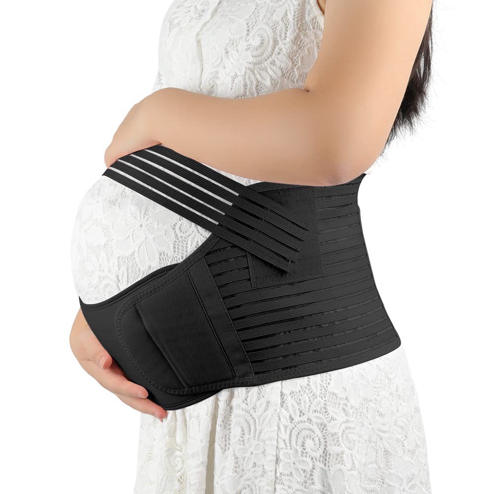 Solid Color Breathable Adjustable Maternity Belt - Image 2