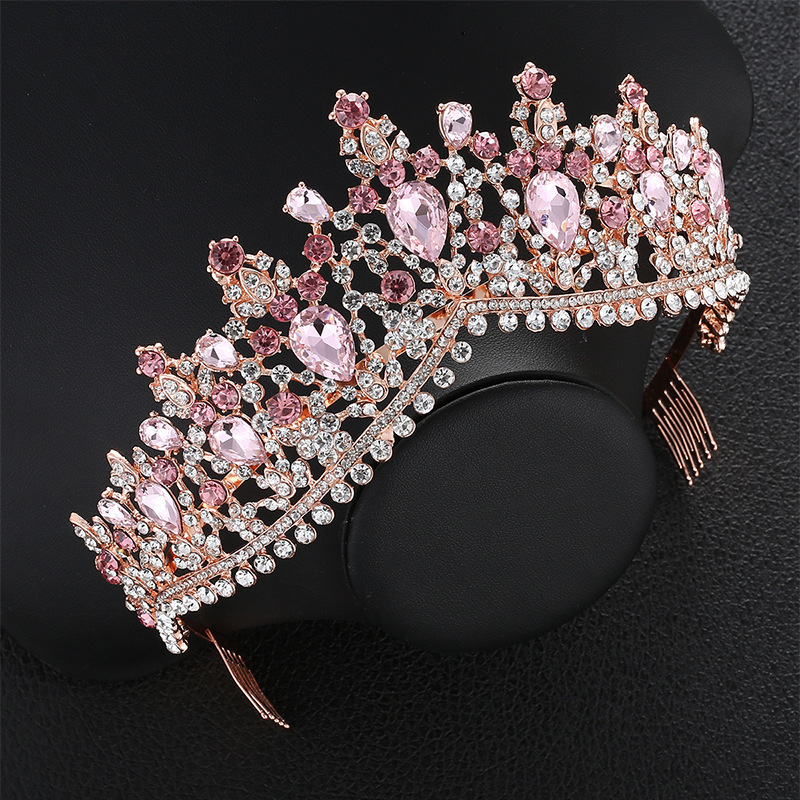 Baroque Bridal Crown Headdress Rhinestone Princess Formal Dress Accessories - Image 8