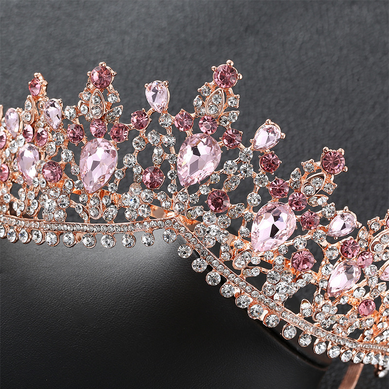 Baroque Bridal Crown Headdress Rhinestone Princess Formal Dress Accessories - Image 9