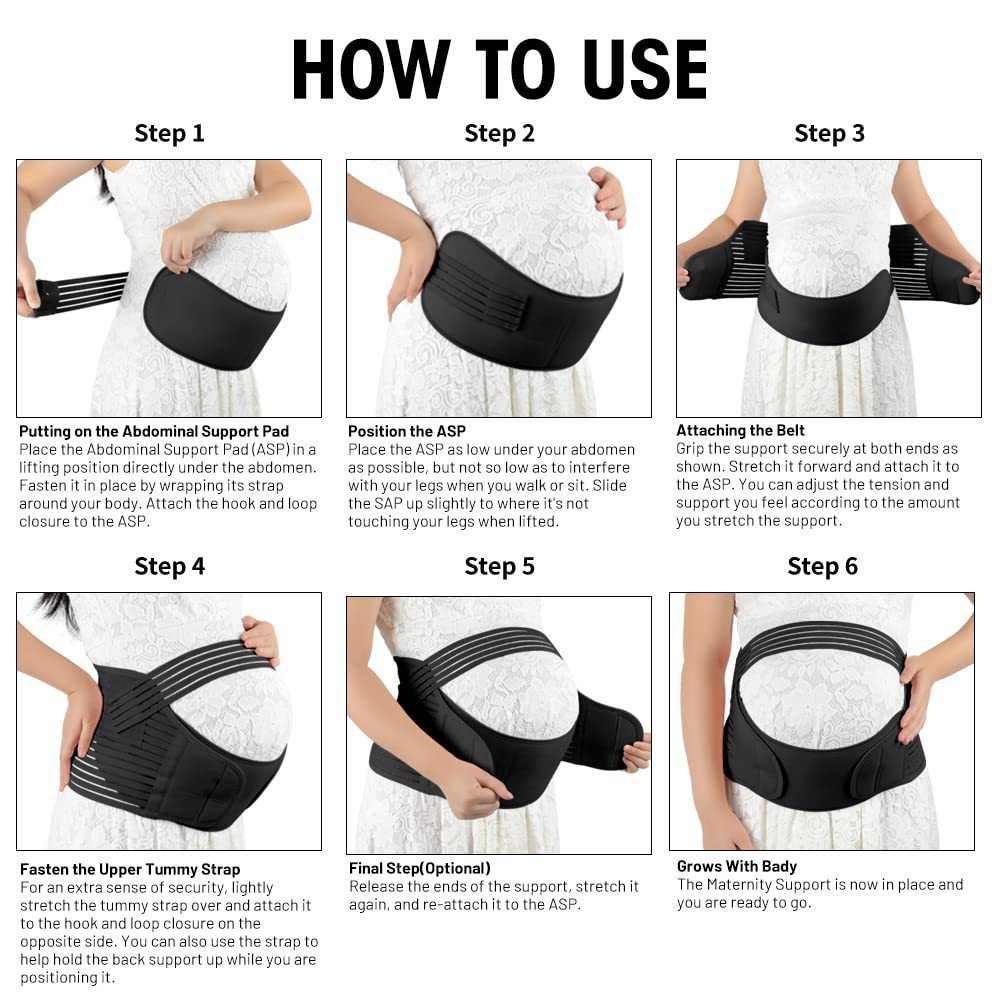 Solid Color Breathable Adjustable Maternity Belt - Image 5