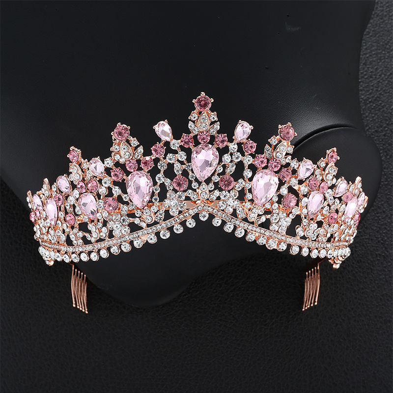 Baroque Bridal Crown Headdress Rhinestone Princess Formal Dress Accessories - Image 10